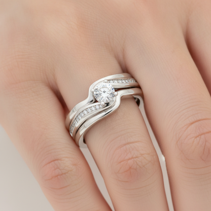 The Brilliant Solitaire Ring In 925 Sterling Silver - Fourteen