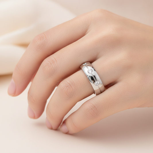 Phoenix Men's Broad Band Ring In 925 Sterling Silver - Fourteen