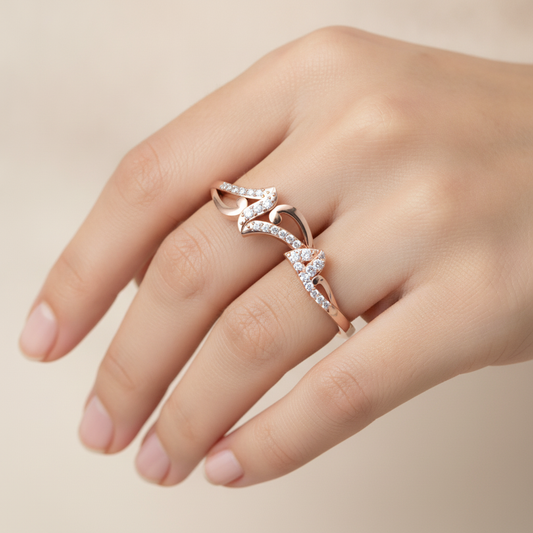 Fasinating Ring In 925 Sterling Silver - Fourteen