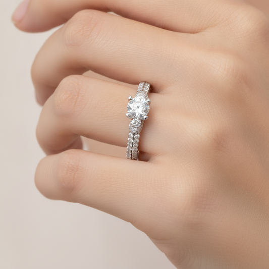 Elight Tri Stone Ring - Fourteen