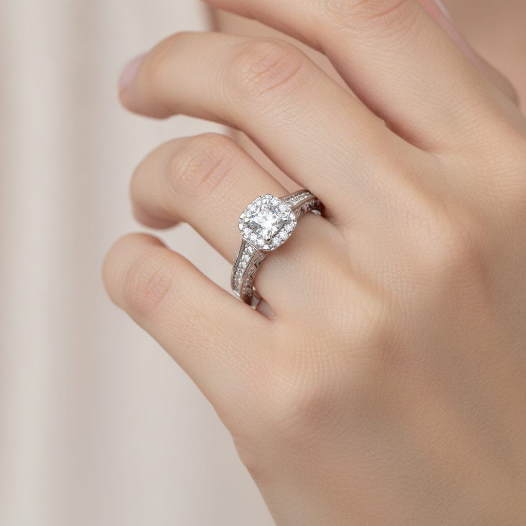 The Sweet Looking Halo Ring - Fourteen
