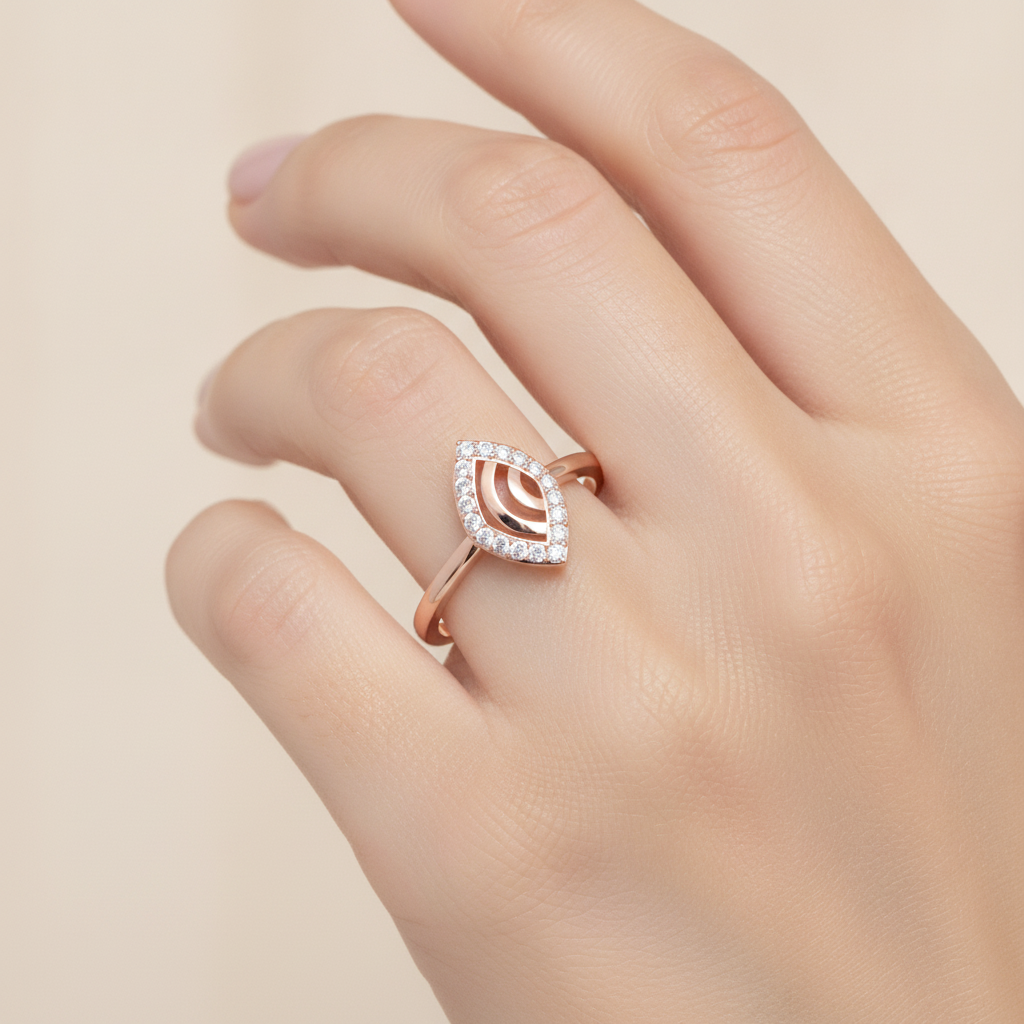 Winsome Loop Ring In 925 Sterling Silver - Fourteen