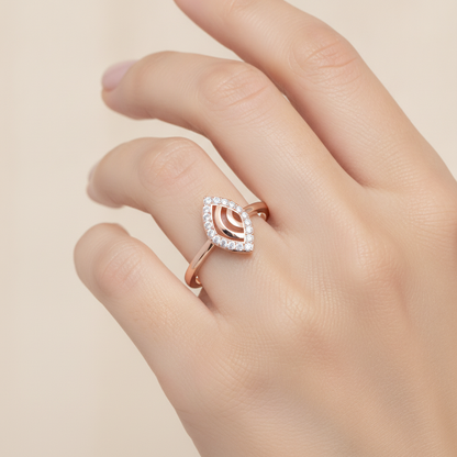 Winsome Loop Ring In 925 Sterling Silver - Fourteen