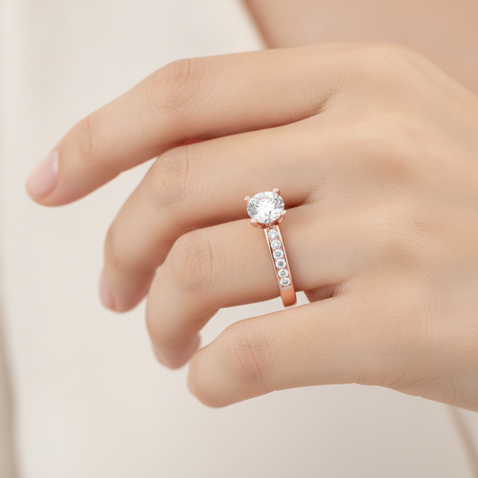 Shine Solitaire Ring In 925 Sterling Silver - Fifteen