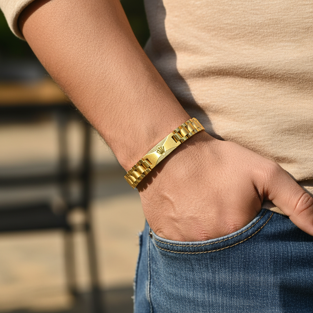 Box Chain Bracelet With Engraved Id - Two