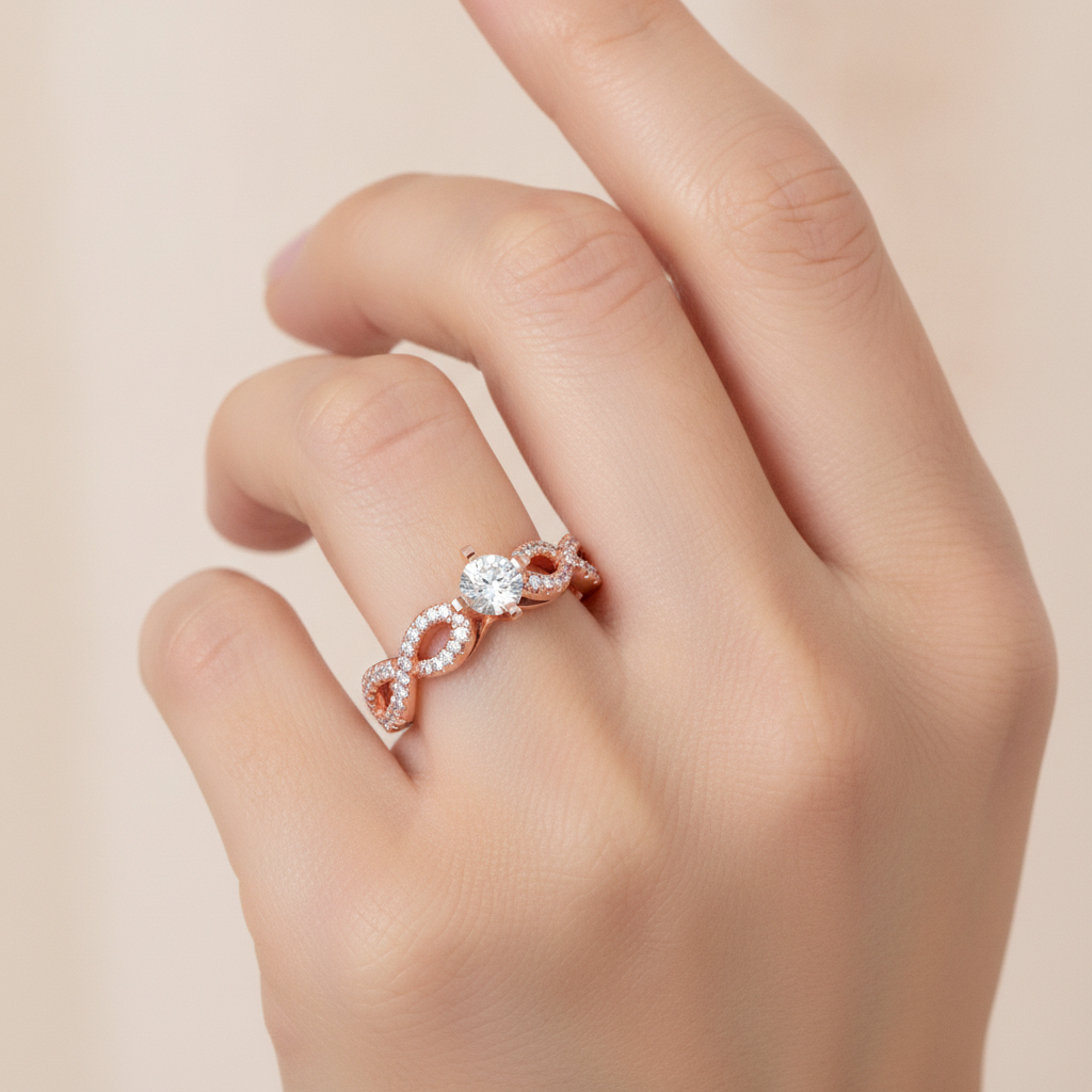 Amazing Solitaire Ring In 925 Sterling Silver - Fifteen