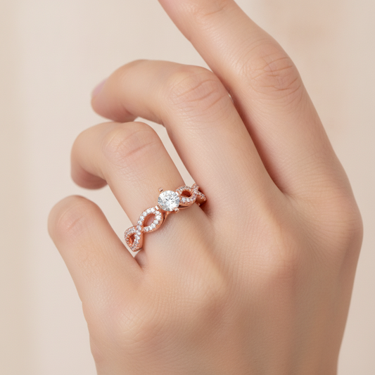 Amazing Solitaire Ring In 925 Sterling Silver - Fifteen