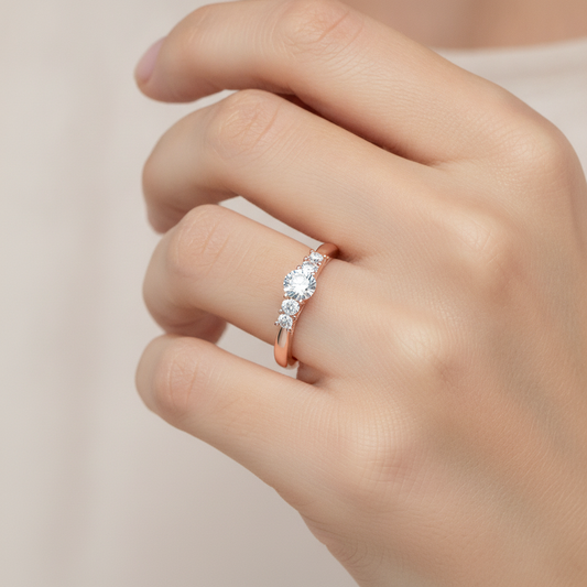 Subtle Statements Single Stone Ring In 925 Sterling Silver - Fifteen