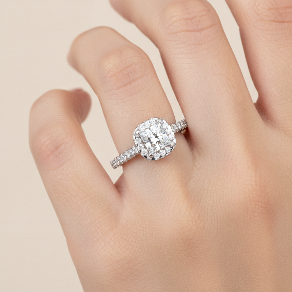 Marvellou Bridal Ring Set In 925 Sterling Silver - Fourteen