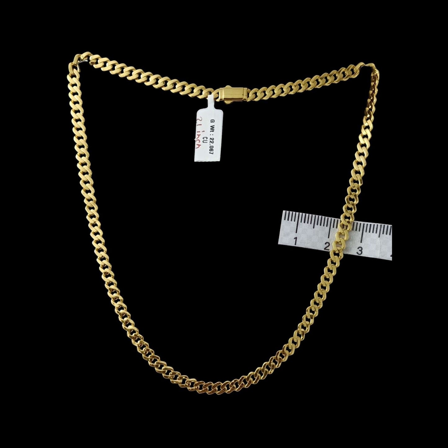 Cuban Link Chain Necklace With Box Clasp  20 Inches - One