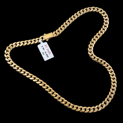 24 Inch Cuban Link Chain Necklace For Men 8 Mm Wide - Three