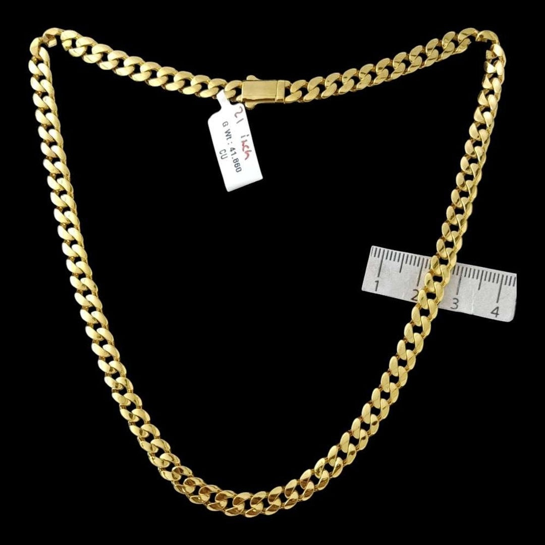 24 Inch Cuban Link Chain Necklace For Men 8 Mm Wide - Four