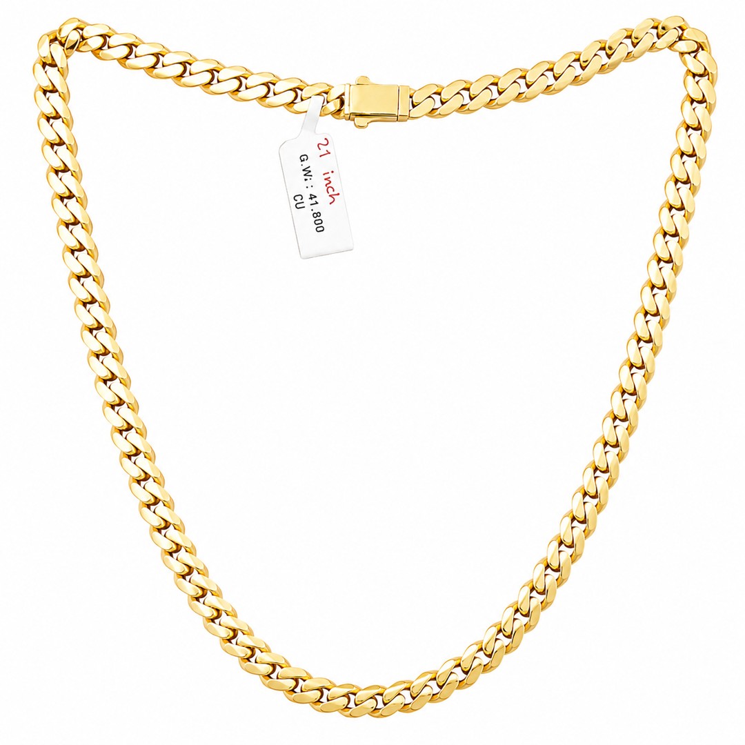 24 Inch Cuban Link Chain Necklace For Men 8 Mm Wide - One