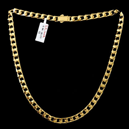 Cuban Link Chain Necklace With Box Clasp  22 Inch Statement Jewelry For Men And Women - Four