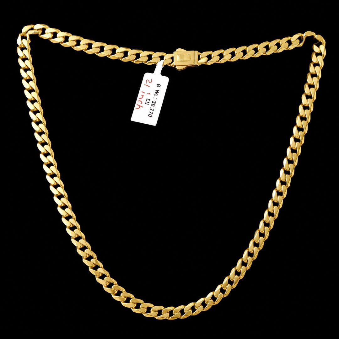 Cuban Link Chain Necklace 21 Inch 5.5 Mm Width - Four