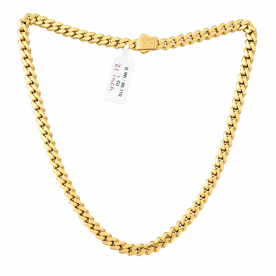 Cuban Link Chain Necklace 21 Inch 5.5 Mm Width - One