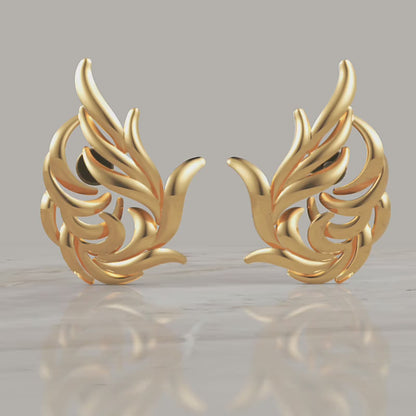 15 MM Gold Twisted Art Earring
