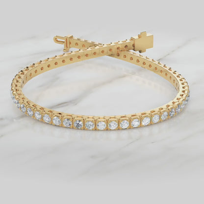 Sterling Silver Round Cut CZ Tennis Bracelet