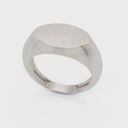 Classic Rose Gold Signet Ring – Minimal Statement Ring